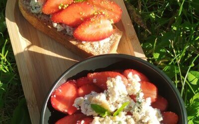 Fraises crumble salé