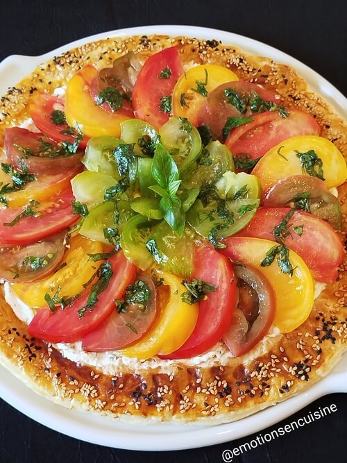Tarte froide aux tomates