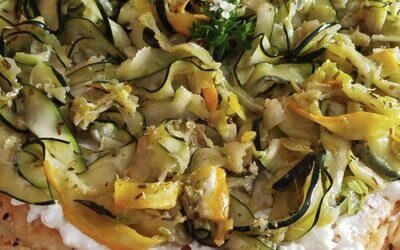 Tarte aux tagliatelles de courgettes