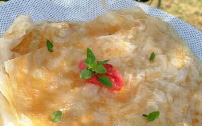 Tarte salée à la poêle